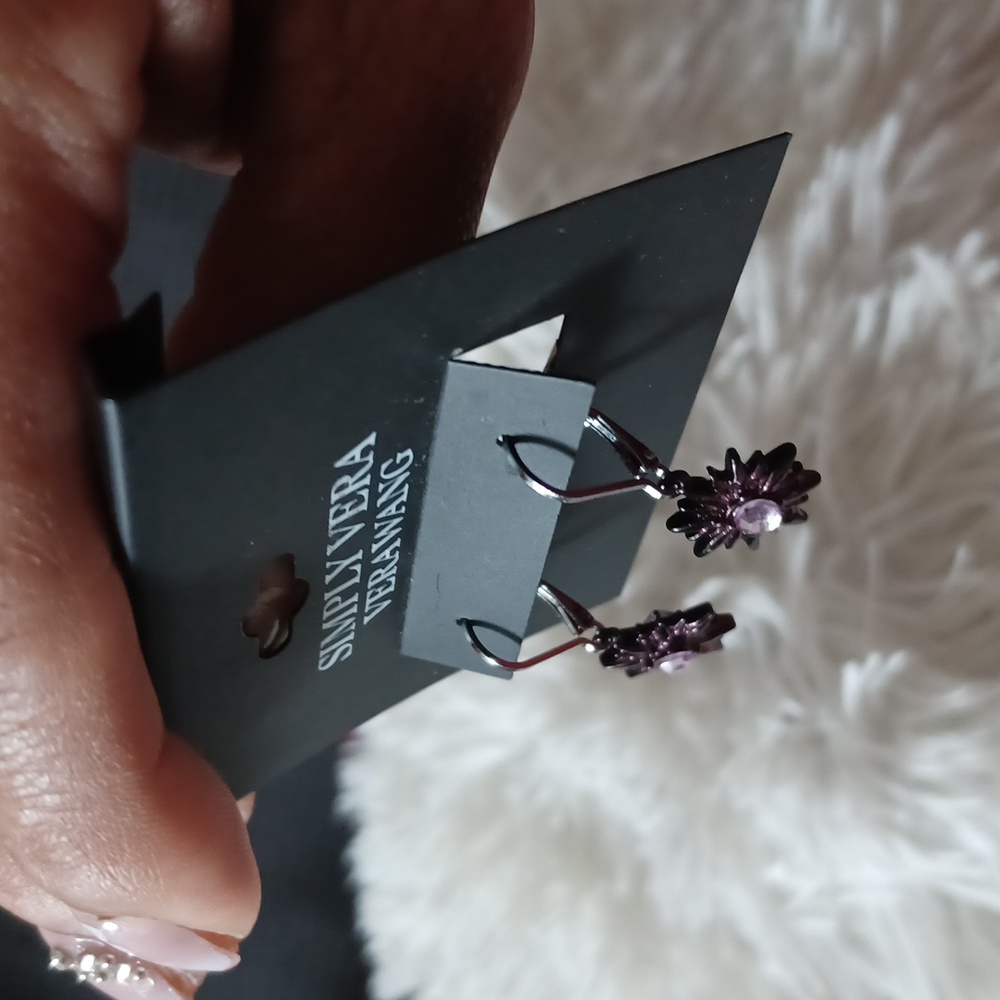 Purple Star earrings
